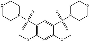 4-{[2,4-dimethoxy-5-(4-morpholinylsulfonyl)phenyl]sulfonyl}morpholine Struktur