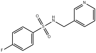 4-fluoro-N-(pyridin-3-ylmethyl)benzenesulfonamide Struktur