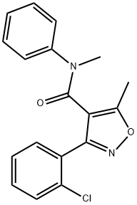 3-(2-chlorophenyl)-N,5-dimethyl-N-phenyl-1,2-oxazole-4-carboxamide Struktur