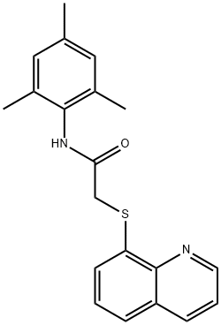 2-(quinolin-8-ylsulfanyl)-N-(2,4,6-trimethylphenyl)acetamide Struktur