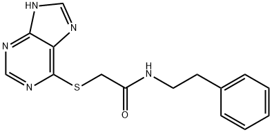 N-(2-phenylethyl)-2-(9H-purin-6-ylsulfanyl)acetamide Struktur