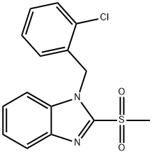 1-(2-Chloro-benzyl)-2-methanesulfonyl-1H-benzoimidazole Struktur