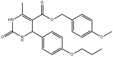 4-methoxybenzyl 6-methyl-2-oxo-4-(4-propoxyphenyl)-1,2,3,4-tetrahydropyrimidine-5-carboxylate Struktur