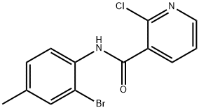 N-(2-bromo-4-methylphenyl)-2-chloronicotinamide Struktur