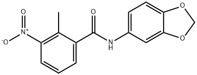 N-(1,3-benzodioxol-5-yl)-2-methyl-3-nitrobenzamide Struktur