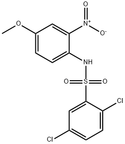 2,5-dichloro-N-(4-methoxy-2-nitrophenyl)benzenesulfonamide Struktur