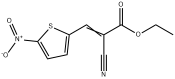 2-Propenoic acid,2-cyano-3-(5-nitro-2-thienyl)-, ethyl ester Struktur