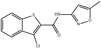 3-chloro-N-(5-methyl-1,2-oxazol-3-yl)-1-benzothiophene-2-carboxamide Struktur