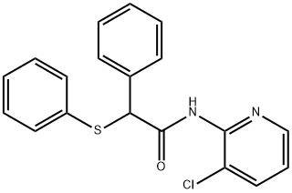 N-(3-chloropyridin-2-yl)-2-phenyl-2-phenylsulfanylacetamide Struktur