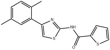 N-(4-(2,5-dimethylphenyl)thiazol-2-yl)thiophene-2-carboxamide Struktur