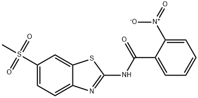 N-(6-(methylsulfonyl)benzo[d]thiazol-2-yl)-2-nitrobenzamide Struktur