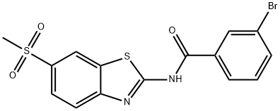 3-bromo-N-(6-(methylsulfonyl)benzo[d]thiazol-2-yl)benzamide Struktur