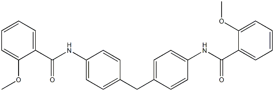 N,N-(methylenebis(4,1-phenylene))bis(2-methoxybenzamide) Struktur