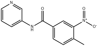 4-methyl-3-nitro-N-(pyridin-3-yl)benzamide Struktur