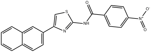 N-(4-(naphthalen-2-yl)thiazol-2-yl)-4-nitrobenzamide Struktur