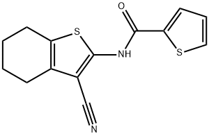 N-(3-cyano-4,5,6,7-tetrahydrobenzo[b]thiophen-2-yl)thiophene-2-carboxamide Struktur