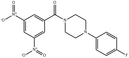 (3,5-dinitrophenyl)[4-(4-fluorophenyl)piperazin-1-yl]methanone Struktur