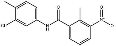 N-(3-chloro-4-methylphenyl)-2-methyl-3-nitrobenzamide Struktur