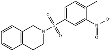 2-[(4-methyl-3-nitrophenyl)sulfonyl]-1,2,3,4-tetrahydroisoquinoline Struktur