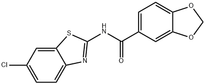 N-(6-chloro-1,3-benzothiazol-2-yl)-1,3-benzodioxole-5-carboxamide Struktur