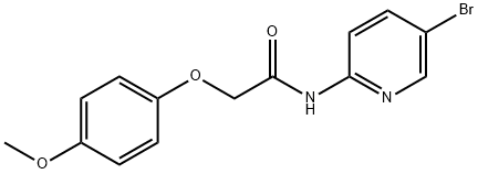 N-(5-bromopyridin-2-yl)-2-(4-methoxyphenoxy)acetamide Struktur