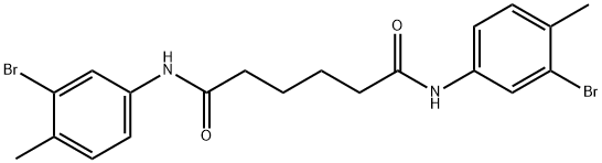 N,N'-bis(3-bromo-4-methylphenyl)hexanediamide Struktur