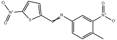 (4-methyl-3-nitrophenyl)[(5-nitro-2-thienyl)methylene]amine Struktur