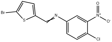 N-[(5-bromo-2-thienyl)methylene]-4-chloro-3-nitroaniline Struktur