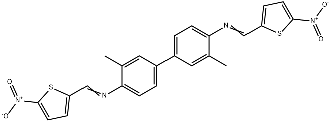 3,3'-dimethyl-N,N'-bis[(5-nitro-2-thienyl)methylene]-4,4'-biphenyldiamine Struktur