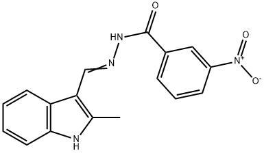 N'-[(2-methyl-1H-indol-3-yl)methylene]-3-nitrobenzohydrazide Struktur