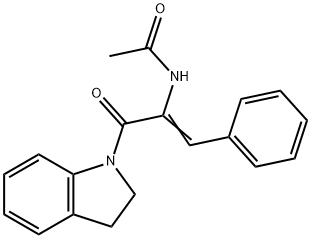 N-[1-(2,3-dihydro-1H-indol-1-ylcarbonyl)-2-phenylvinyl]acetamide Struktur