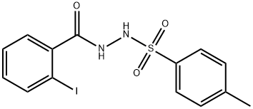 2-iodo-N'-[(4-methylphenyl)sulfonyl]benzohydrazide Struktur