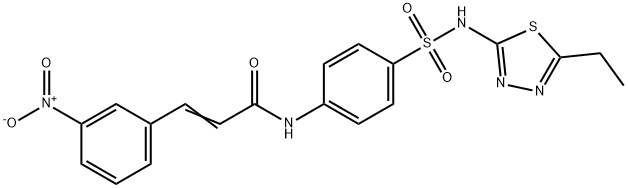 N-(4-{[(5-ethyl-1,3,4-thiadiazol-2-yl)amino]sulfonyl}phenyl)-3-(3-nitrophenyl)acrylamide Struktur