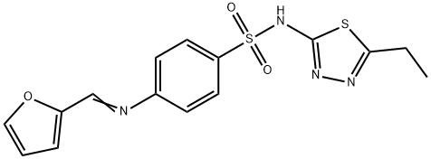 N-(5-ethyl-1,3,4-thiadiazol-2-yl)-4-[(2-furylmethylene)amino]benzenesulfonamide Struktur