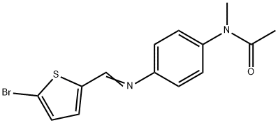 N-(4-{[(5-bromo-2-thienyl)methylene]amino}phenyl)-N-methylacetamide Struktur