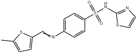 4-{[(5-methyl-2-thienyl)methylene]amino}-N-1,3-thiazol-2-ylbenzenesulfonamide Struktur