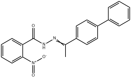 N'-[1-(4-biphenylyl)ethylidene]-2-nitrobenzohydrazide Struktur