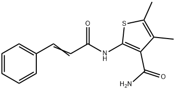 2-(cinnamoylamino)-4,5-dimethyl-3-thiophenecarboxamide Struktur