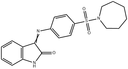 3-{[4-(1-azepanylsulfonyl)phenyl]imino}-1,3-dihydro-2H-indol-2-one Struktur