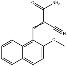 2-cyano-3-(2-methoxy-1-naphthyl)acrylamide Struktur