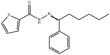 N'-(1-phenylhexylidene)-2-thiophenecarbohydrazide Struktur