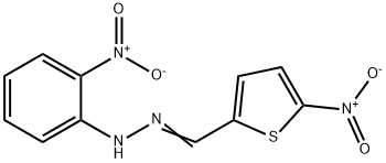 1-(2-nitrophenyl)-2-[(5-nitro-2-thienyl)methylene]hydrazine Struktur