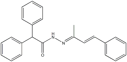 N'-(1-methyl-3-phenyl-2-propen-1-ylidene)-2,2-diphenylacetohydrazide Struktur