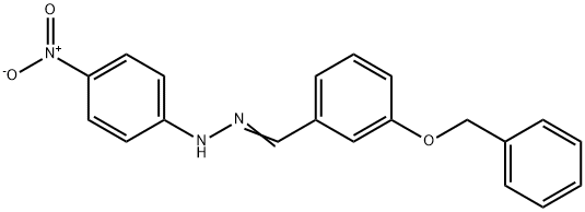 1-[3-(benzyloxy)benzylidene]-2-(4-nitrophenyl)hydrazine Struktur