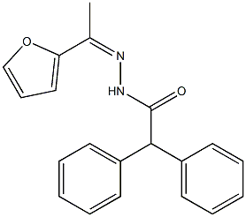 N'-[1-(2-furyl)ethylidene]-2,2-diphenylacetohydrazide Struktur