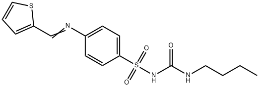 N-[(butylamino)carbonyl]-4-[(2-thienylmethylene)amino]benzenesulfonamide Struktur