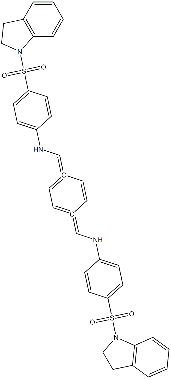 N,N'-[1,4-phenylenedi(methylylidene)]bis[4-(2,3-dihydro-1H-indol-1-ylsulfonyl)aniline] Struktur