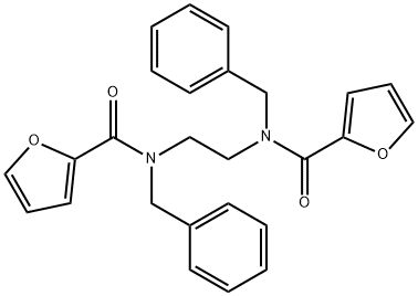 N,N'-1,2-ethanediylbis(N-benzyl-2-furamide) Struktur