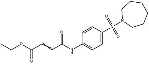 ethyl 4-{[4-(1-azepanylsulfonyl)phenyl]amino}-4-oxo-2-butenoate Struktur