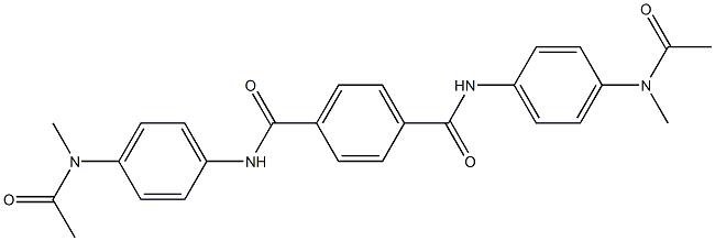 N,N'-bis{4-[acetyl(methyl)amino]phenyl}terephthalamide Struktur